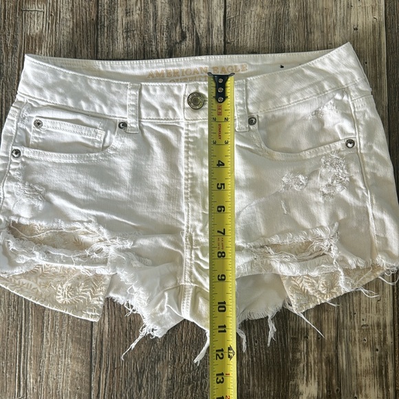 AMERICAN EAGLE OUTFITTERS HI-RISE STRECH JEAN SHORTS, 6 - Picture 10 of 12